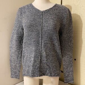 REI Womens Size Small Blue Textured Knit Cotton Blend‎ Pullover Sweater Outdoors